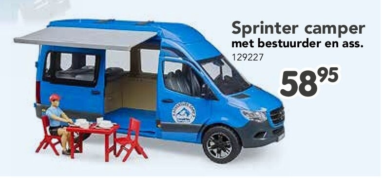 Sprinter camper met bestuurder en ass.