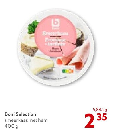 Boni Selection smeerkaas met ham 400 g