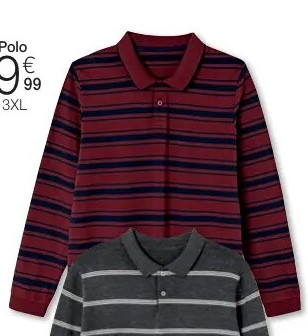 Polo manches longues en maille jersey
