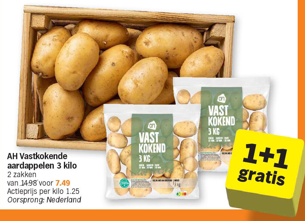 AH Vastkokende aardappelen 3 kilo