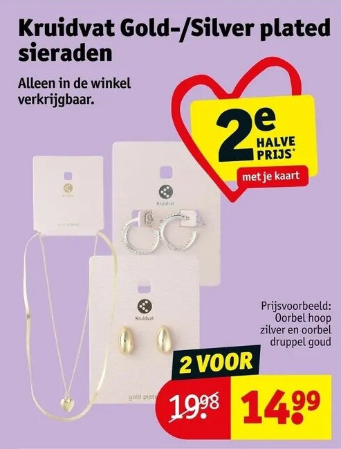 Kruidvat Gold-/Silver plated sieraden