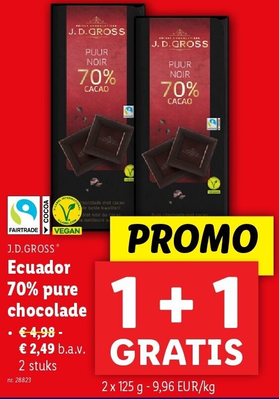 Ecuador 70% pure chocolade