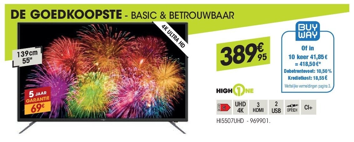 High One 4K ULTRA HD TV 55"