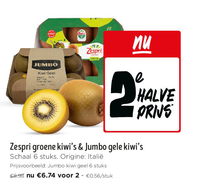 Zespri groene kiwi’s & Jumbo gele kiwi’s