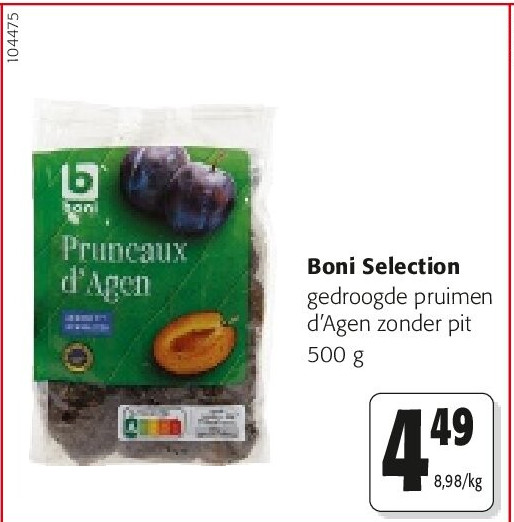 Boni Selection gedroogde pruimen d’Agen zonder pit 500 g