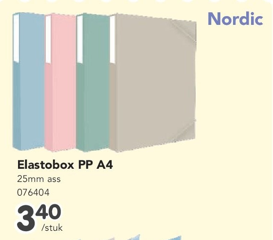Elastobox PP A4 25mm ass 076404