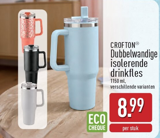 Dubbelwandige isolerende drinkfles