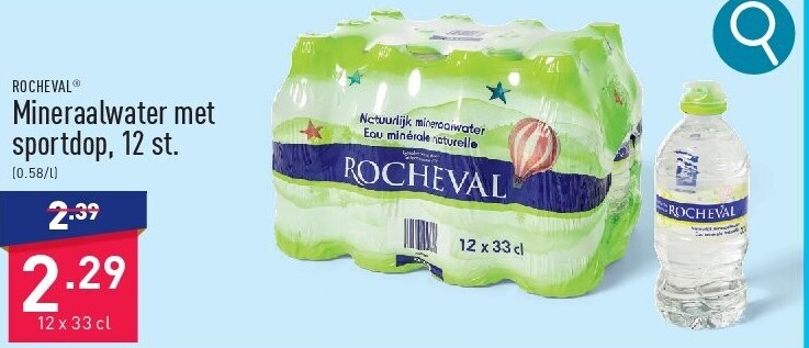 Mineraalwater met sportdop, 12st.