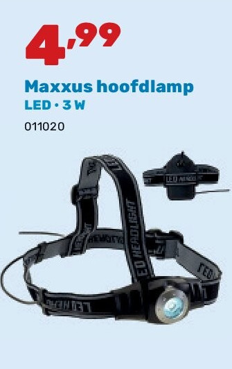 Maxxus hoofdlamp LED • 3 W