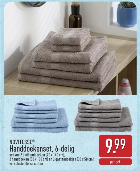 Handdoekenset, 6-delig