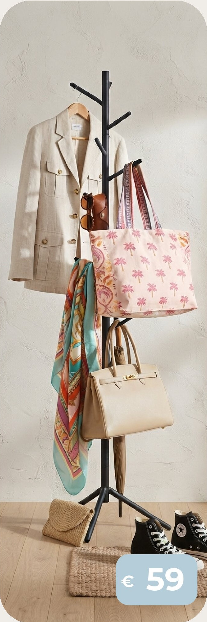 Staande kapstok met accessoires