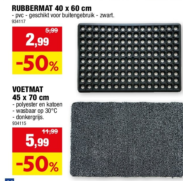 RUBBERMAT 40 x 60 cm