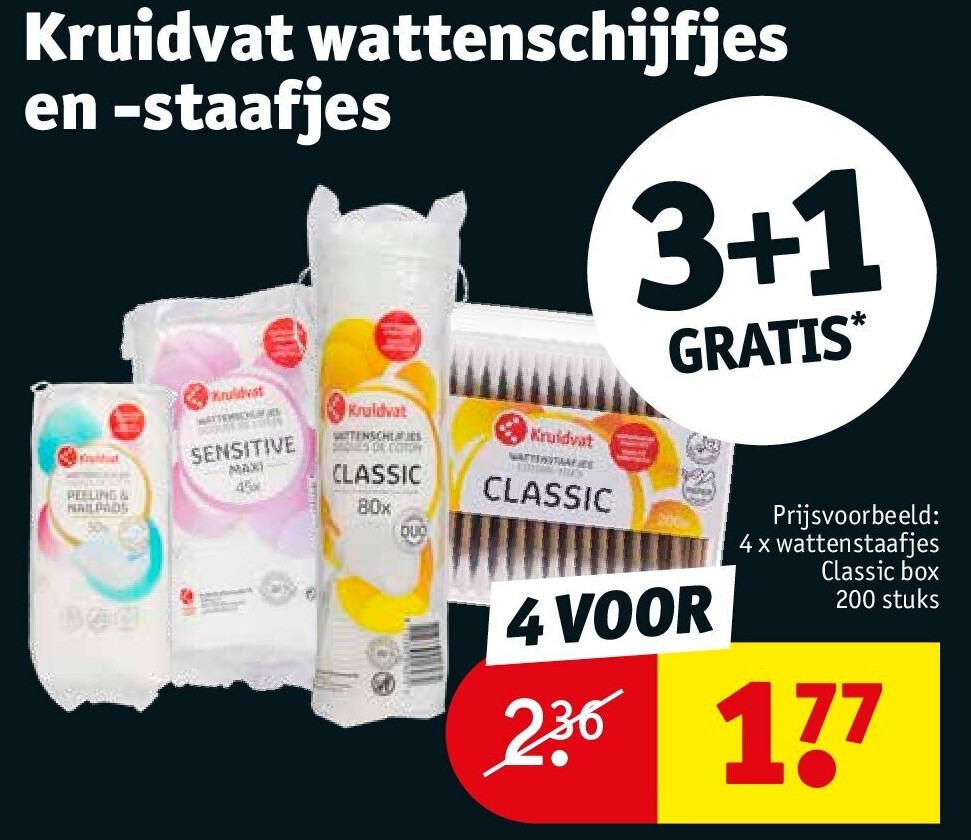 Kruidvat wattenschijfjes en -staafjes