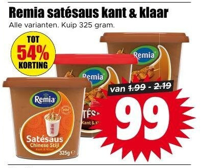 Remia satésaus kant & klaar
