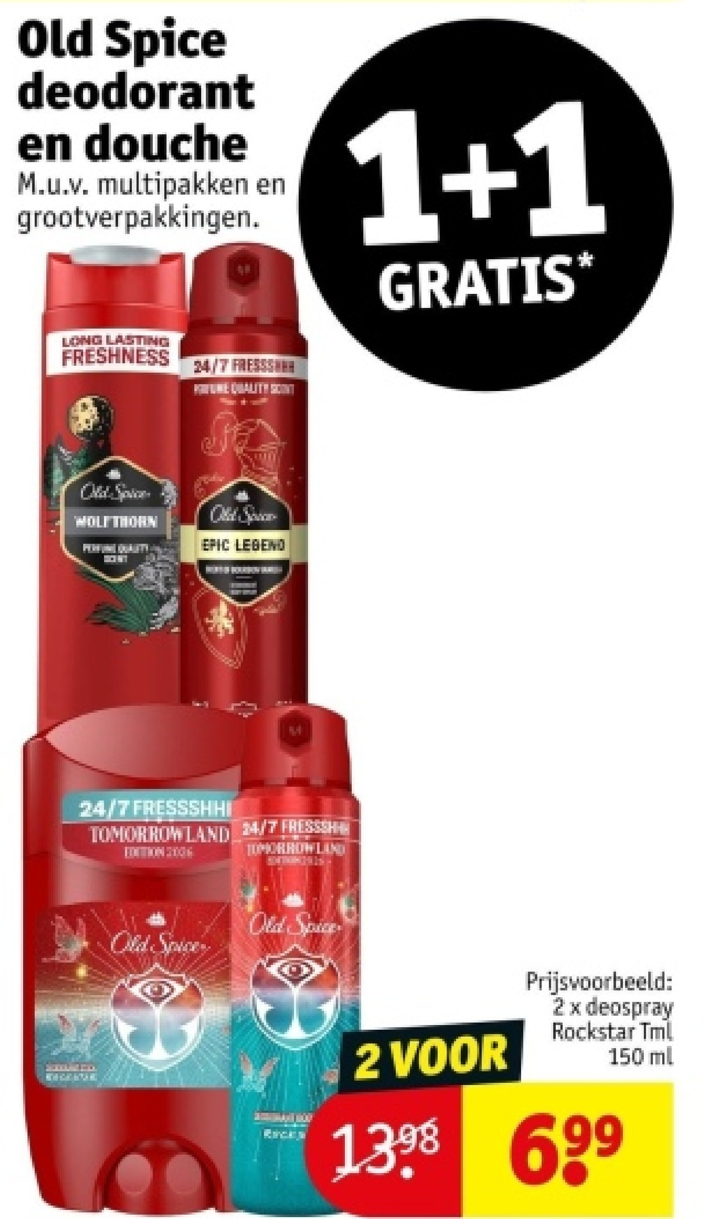 Old Spice deodorant en douche