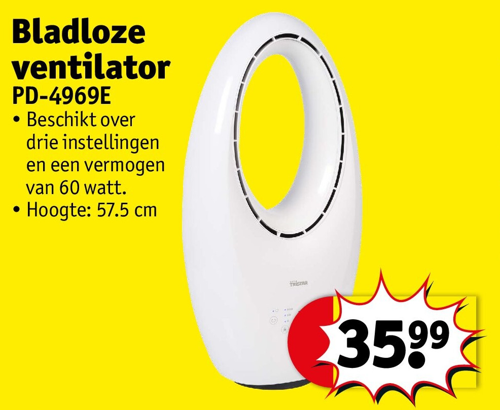 Bladloze ventilator