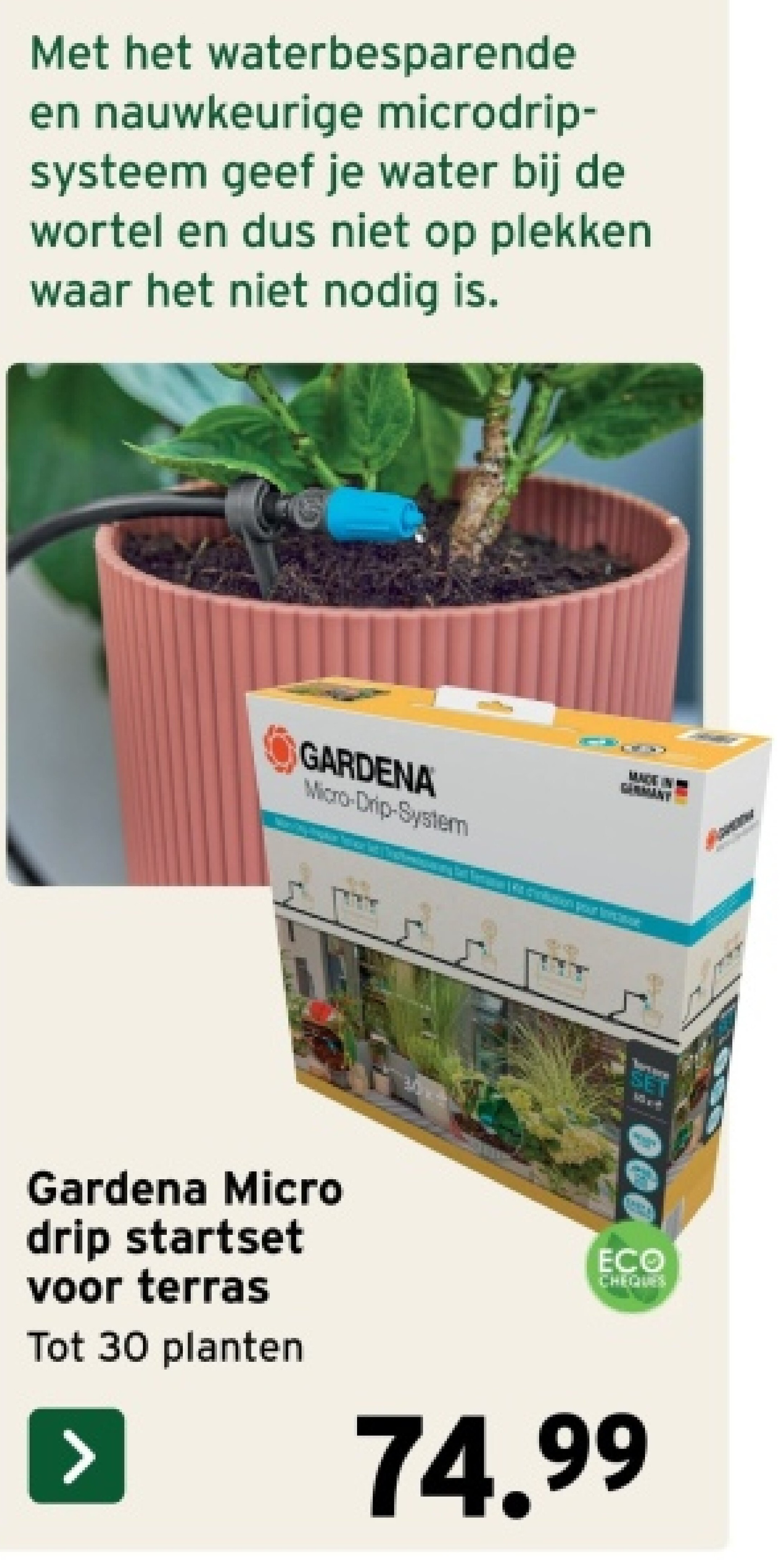 Gardena Micro drip startset voor terras