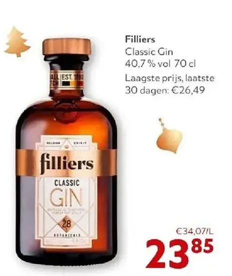Filliers Classic Gin 40.7% vol 70 cl