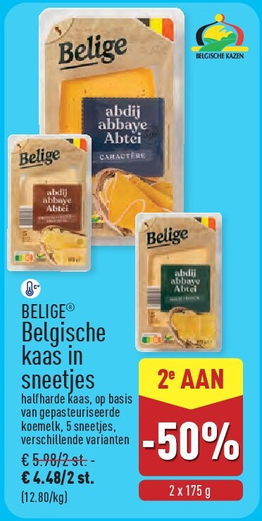Belgische kaas in sneetjes