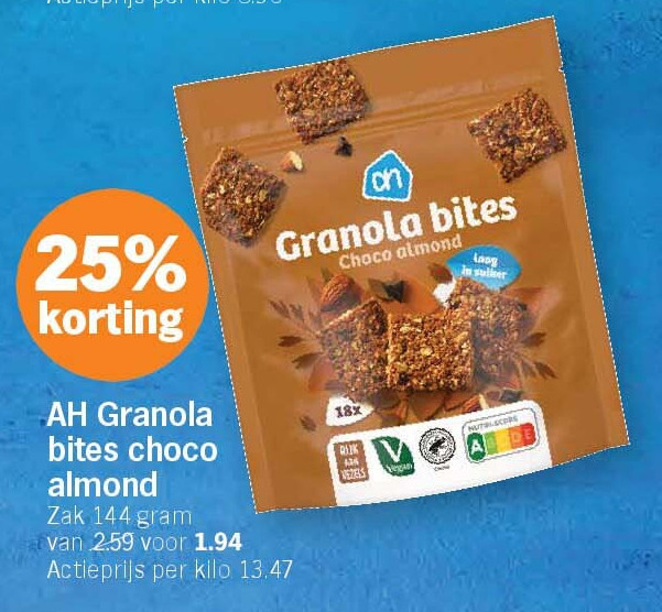 AH Granola bites choco almond