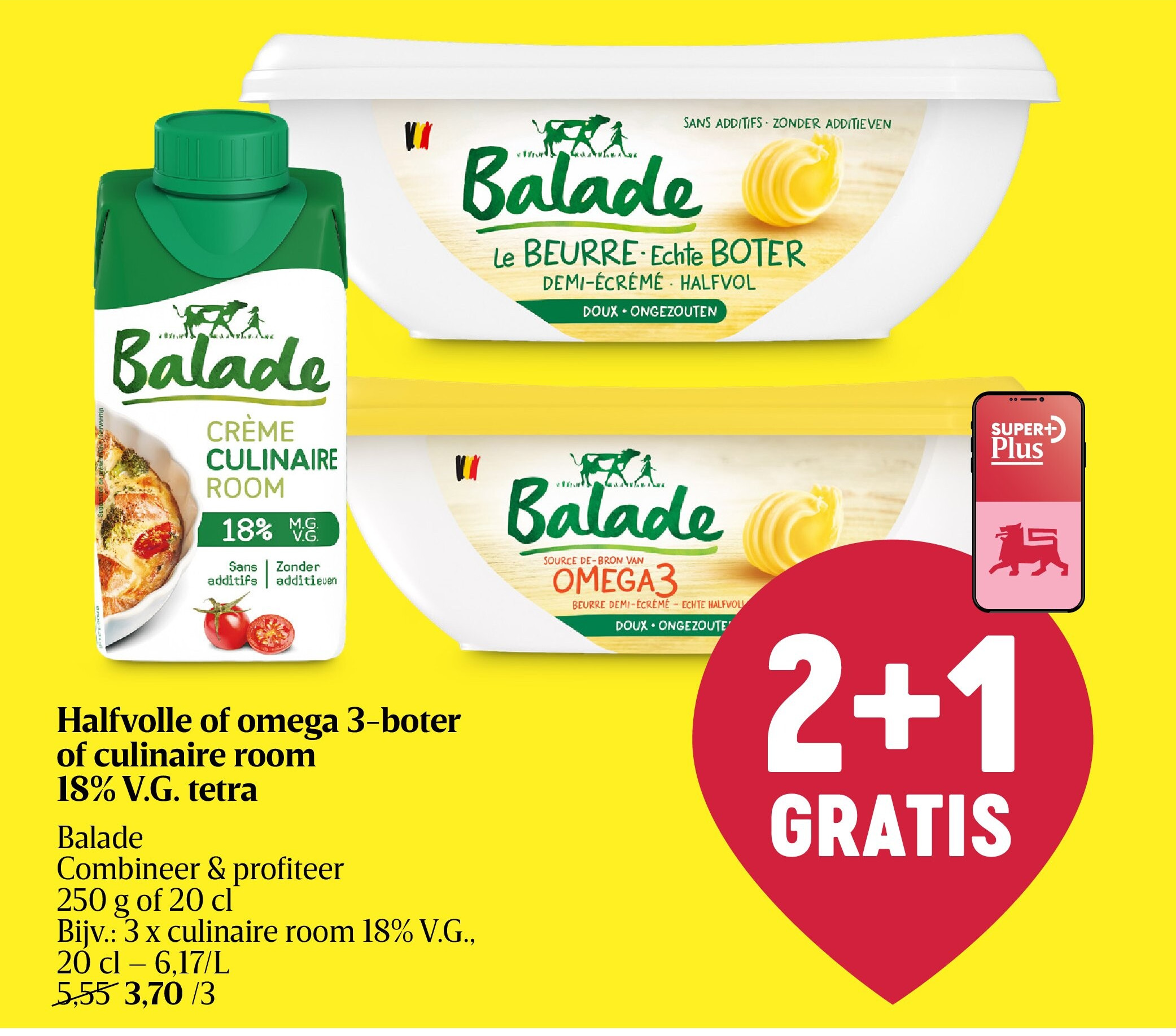 Beurre demi-écrémé, oméga 3 ou crème culinaire 18% M.G. tetra