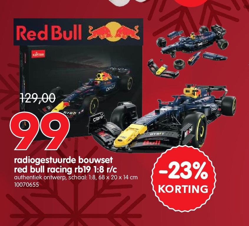radiogestuurde bouwset red bull racing rb19 1:8 r/c