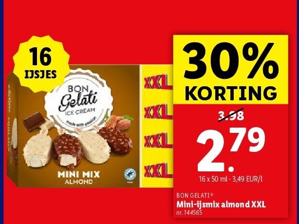 Mini-ijsmix almond XXL