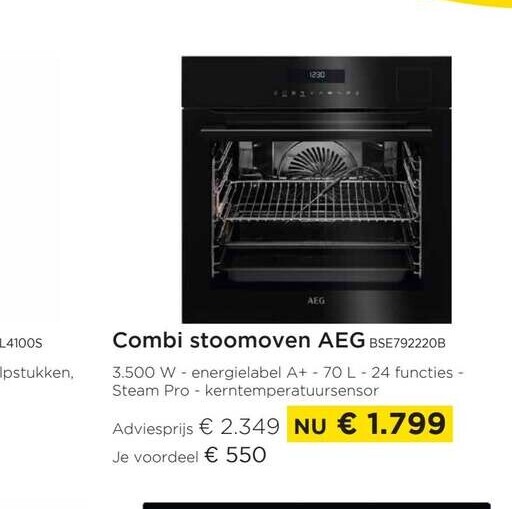 Combi stoomoven AEG