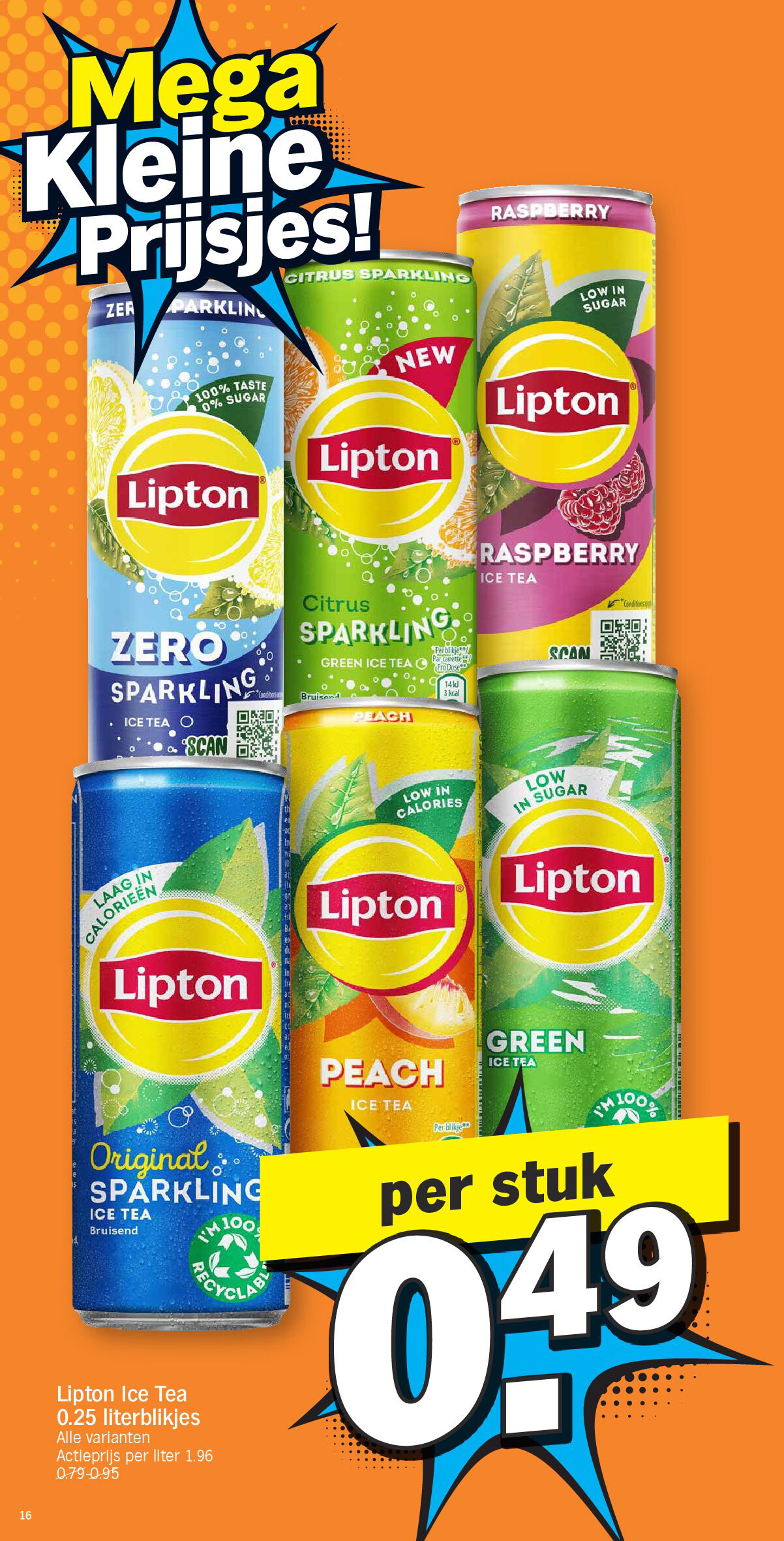 Lipton Ice Tea 0.25 literblikjes