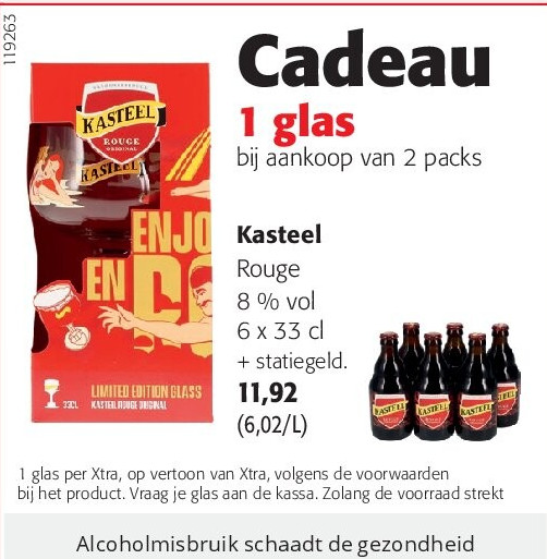 Kasteel Rouge 8 % vol 6 x 33 cl