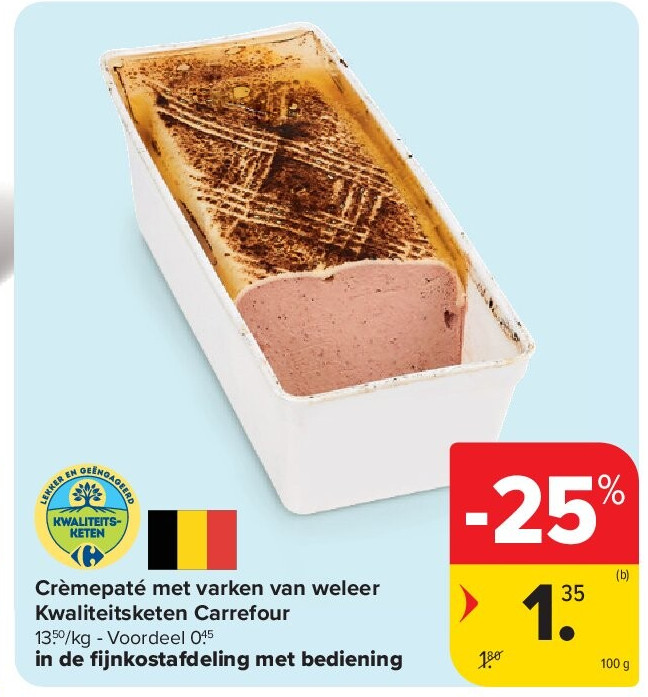 Crèmepaté met varken van weleer Kwaliteitsketen Carrefour