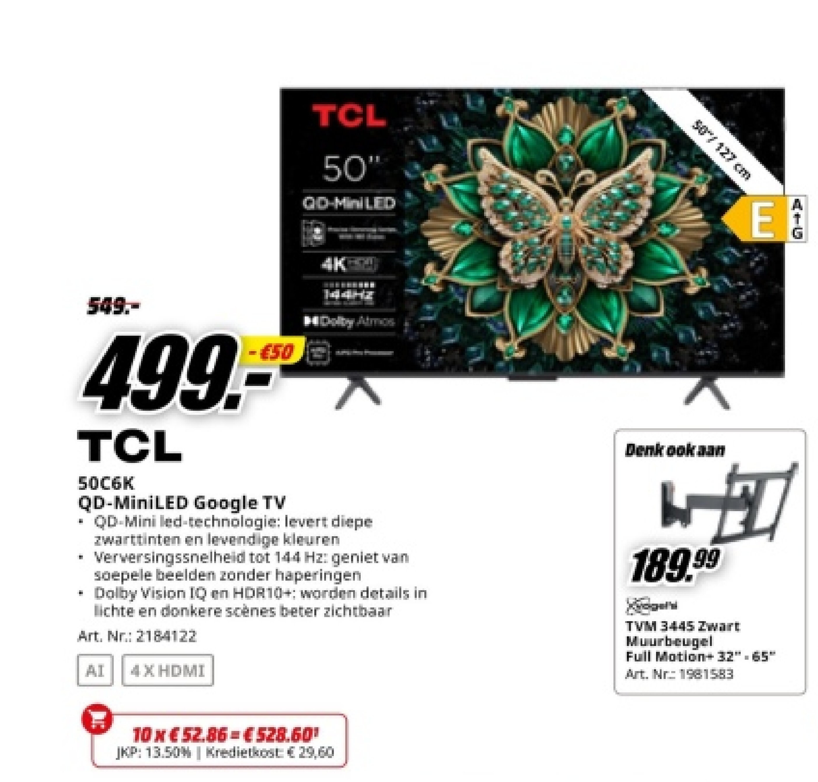 TCL 50C6K QD-MiniLED Google TV