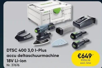 DTSC 400 3,0 1-Plus accu deltaschuurmachine 18V Li-ion Nr. 37676