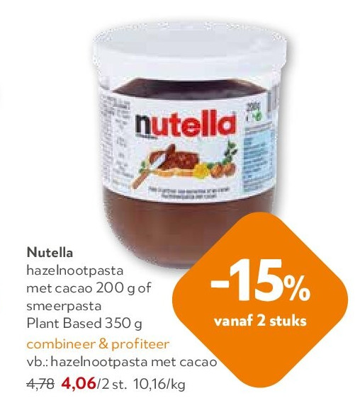 Nutella hazelnootpasta met cacao