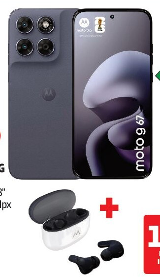 Pack Motorola G67 5G 256 Go gris + Buds