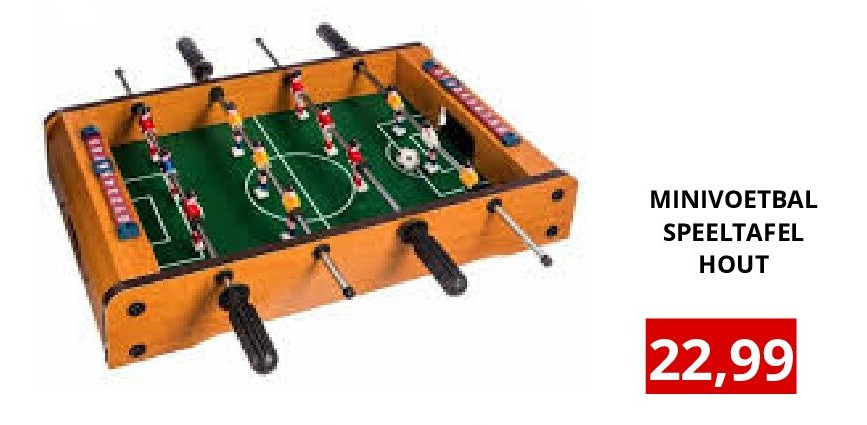 MINIVOETBAL SPEELTAFEL HOUT