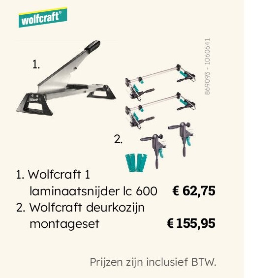 Wolfcraft 1 laminaatsnijder lc 600