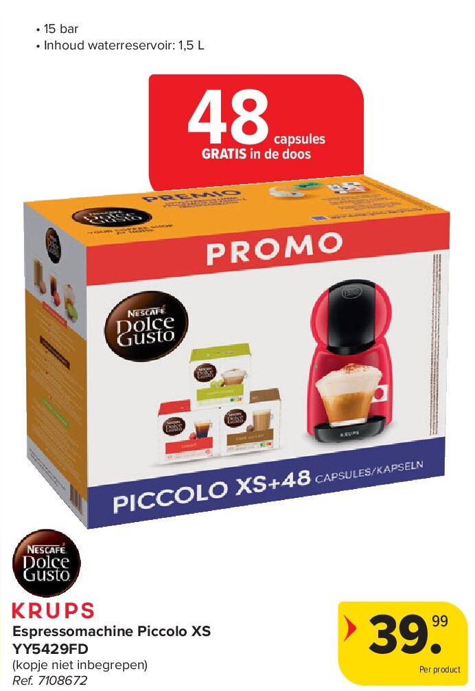 Espressomachine Piccolo XS YY5429FD