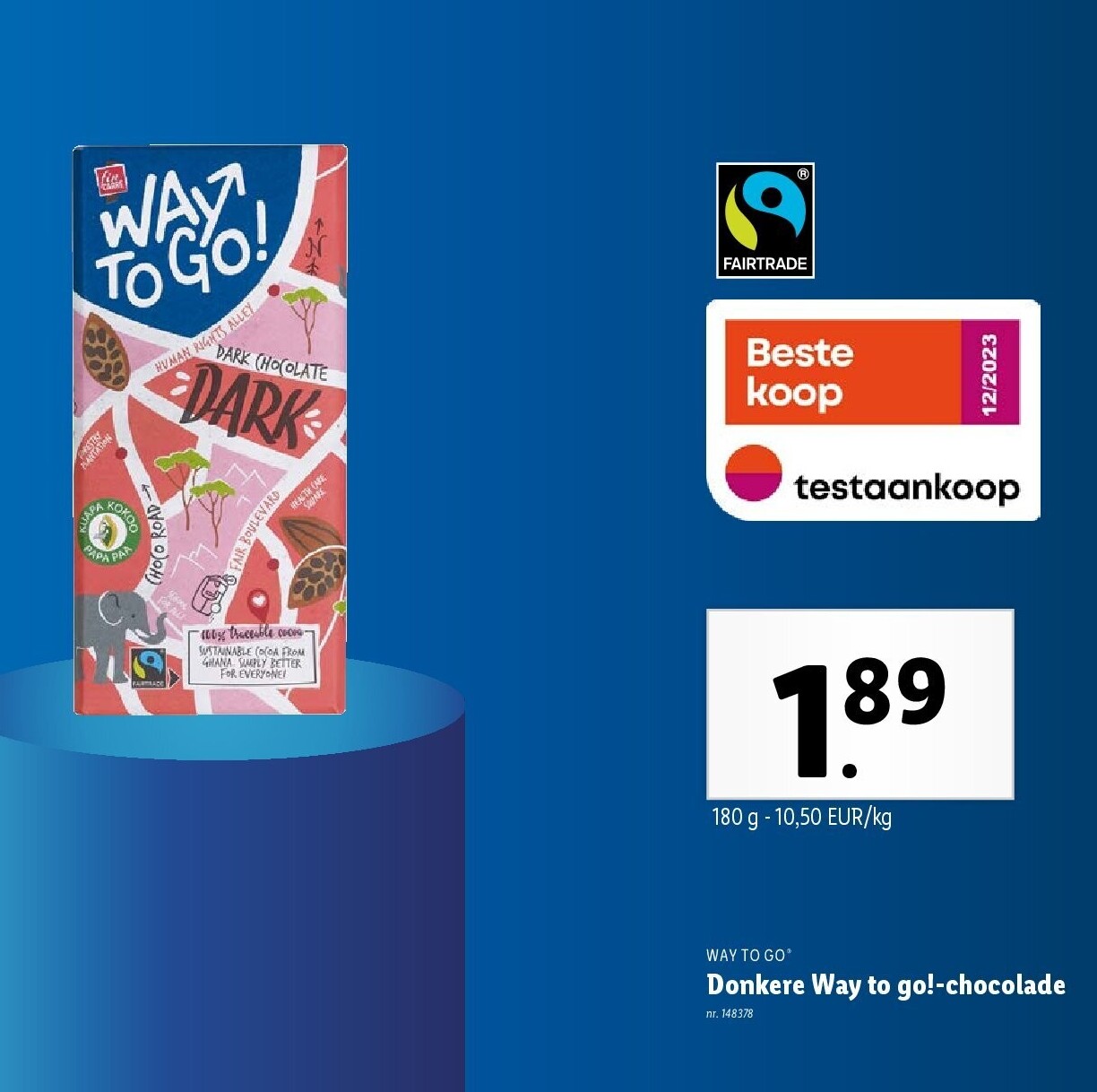 Donkere Way to go!-chocolade