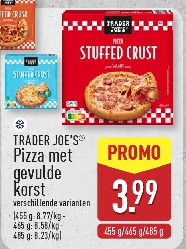 Pizza met gevulde korst