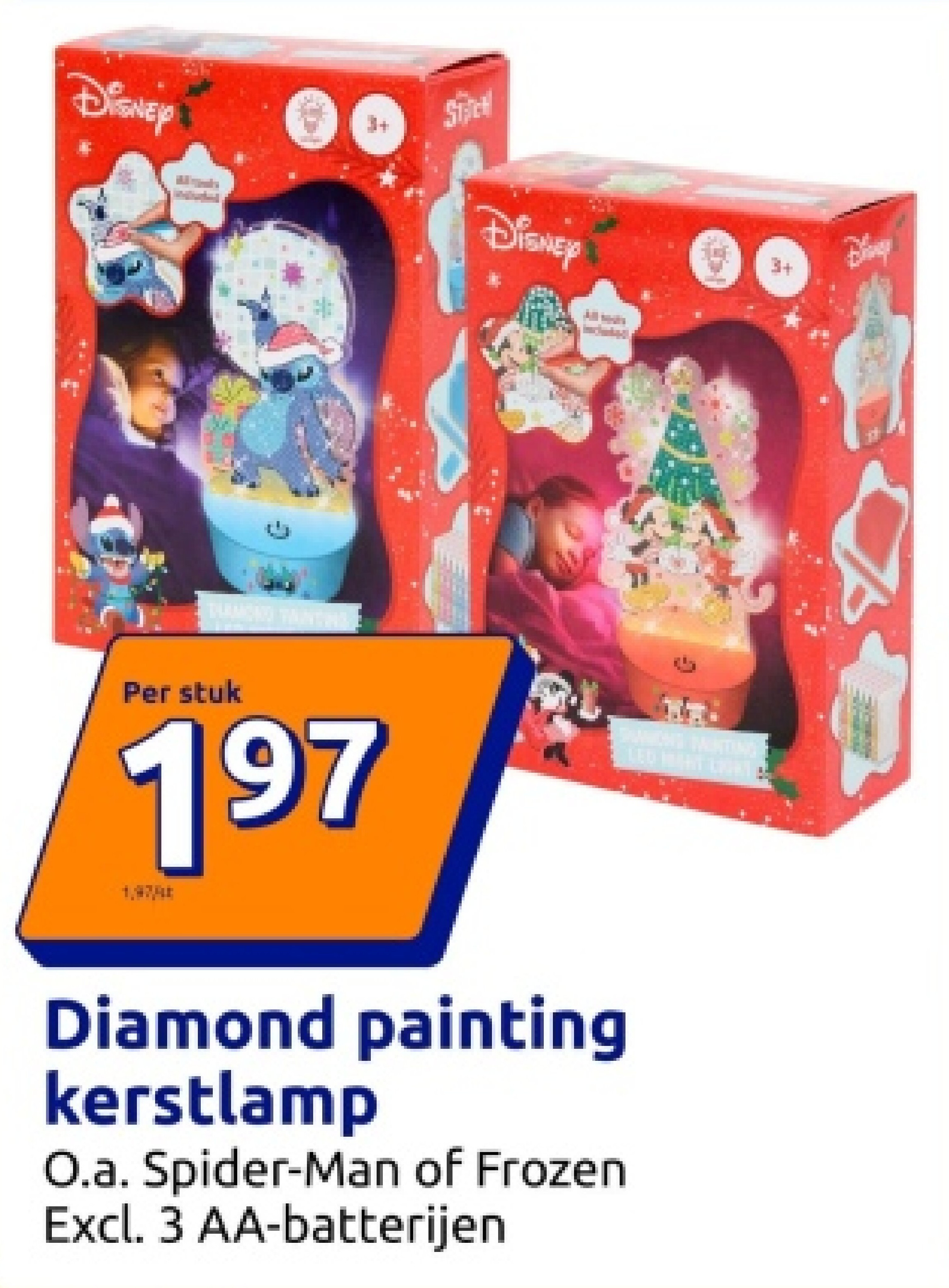 Diamond painting kerstlamp