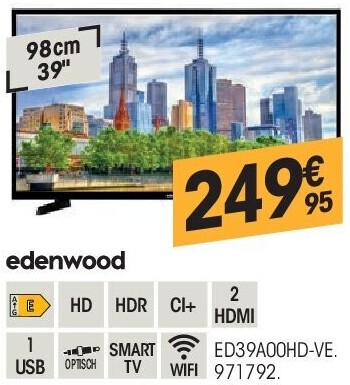 Edenwood 39" HDR SMART TV