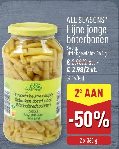 Fijne jonge boterbonen