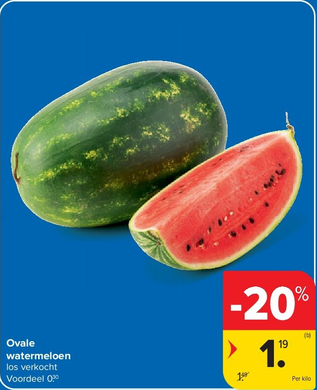 Ovale watermeloen