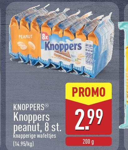 Knoppers peanut, 8st.