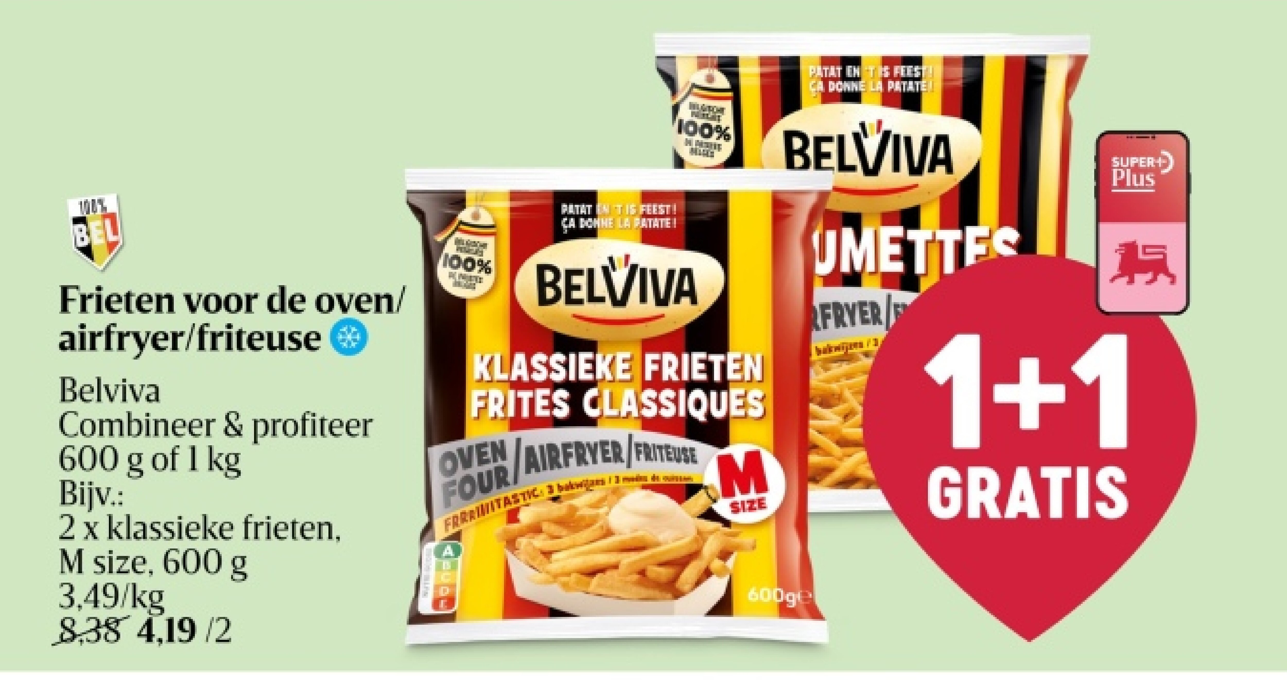 Frieten voor de oven/ airfryer/friteuse