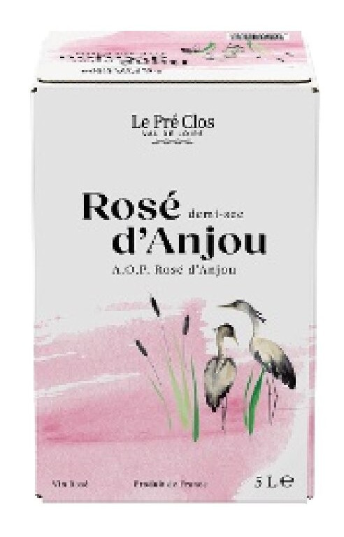 Rosé d’Anjou A.O.P. Le Pré Clos 2024 demi-sec partybox 5 L