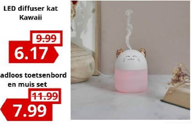 LED diffuser kat Kawaii