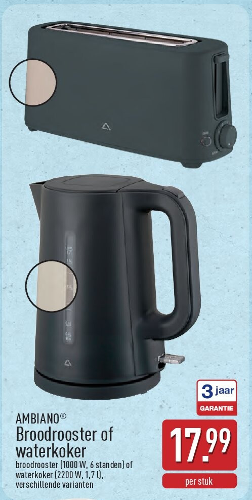 Broodrooster of waterkoker