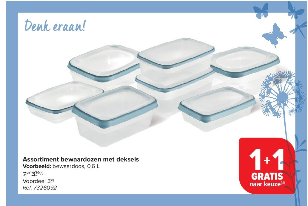 Assortiment bewaardozen met deksels